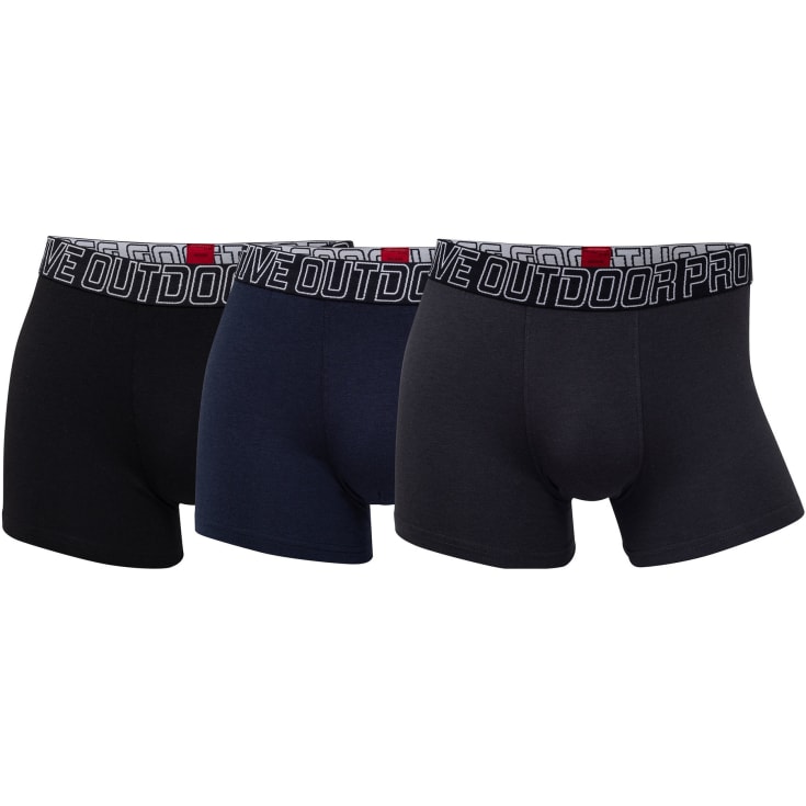 ProActive 3-pak boxershorts med bambus, Sort, XL