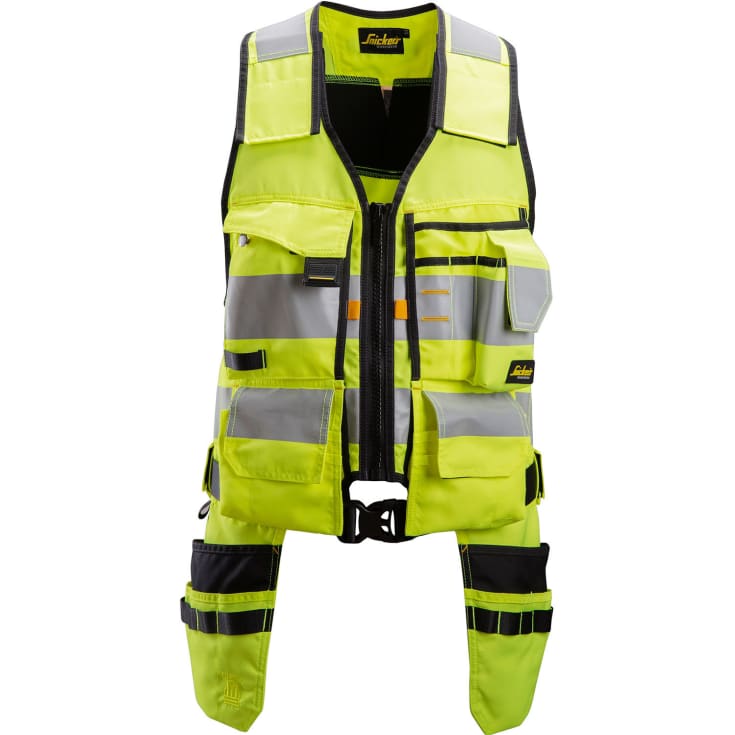 Snickers AllroundWork værktøjsvest, Hi-vis Gul/Sort, XL