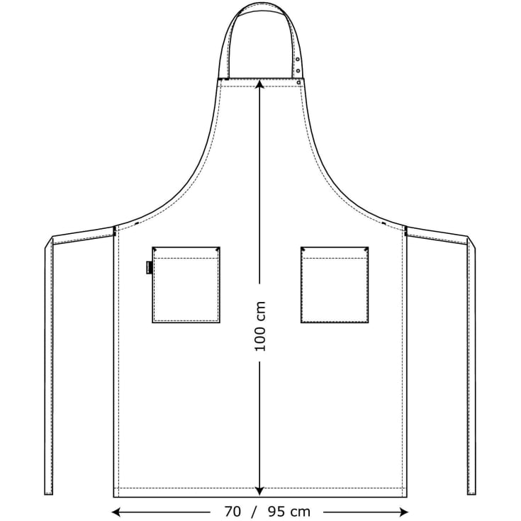 Kentaur forklæde med lommer, marineblå, str. 1