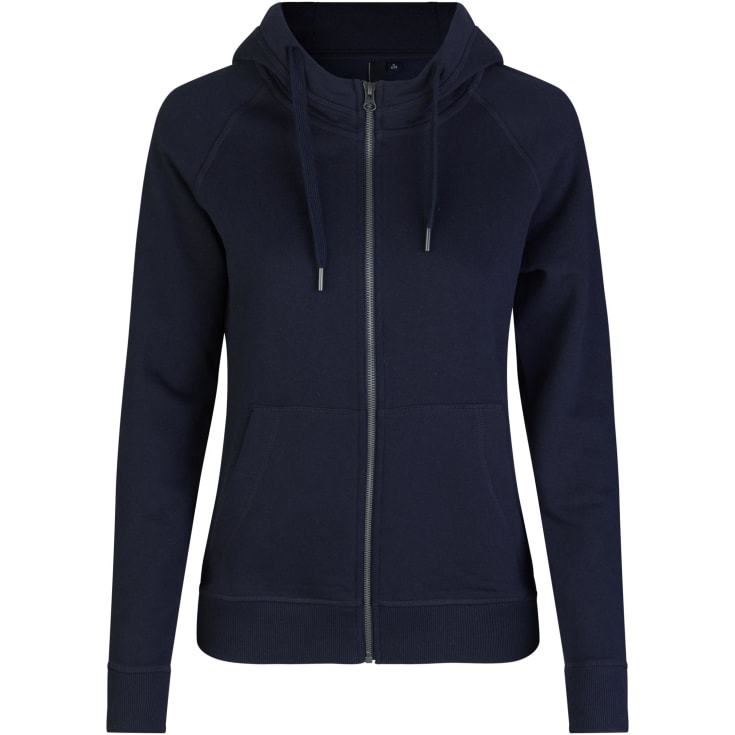 ID Core dame hættetrøje med lynlås, Navy, XL