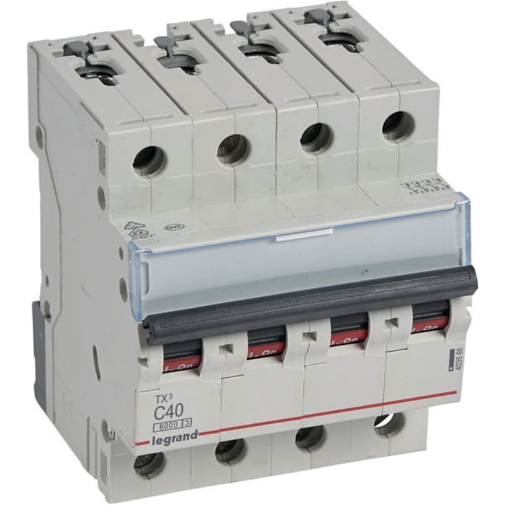 Automatsikring TX3 C 40A 4P, 4M, 6/6kA