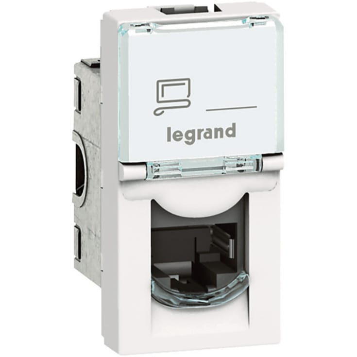 Mosaic datauttak Cat.6A STP 1M hvit