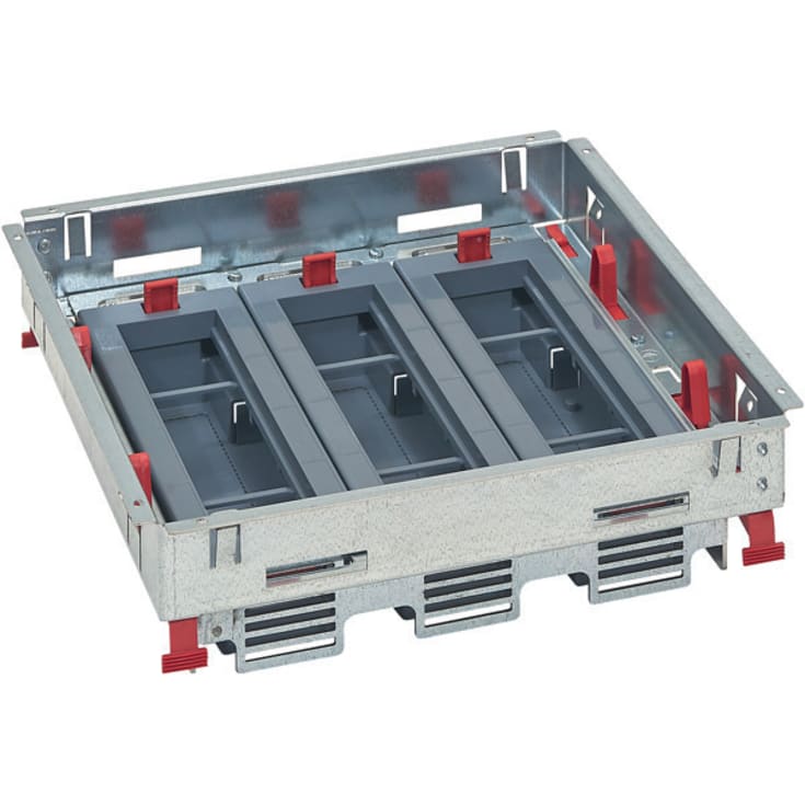 Gulvboksstøtte fleksibel høyde horisontal sontal 3x8 moduler