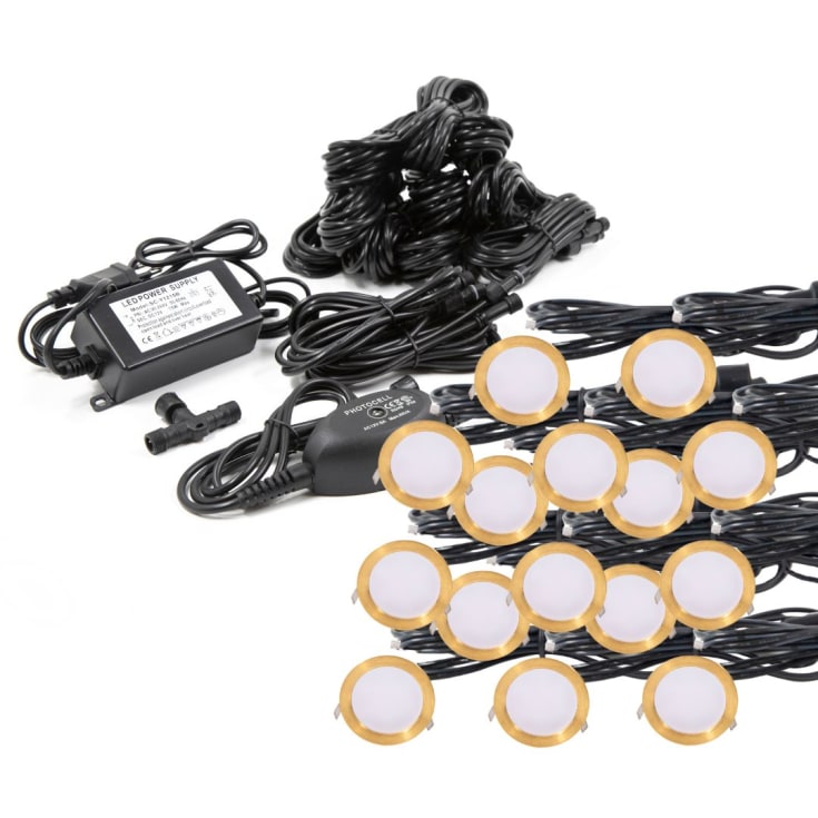 Light By Juhl Cosmos infälld spot, mässing, 15-pack