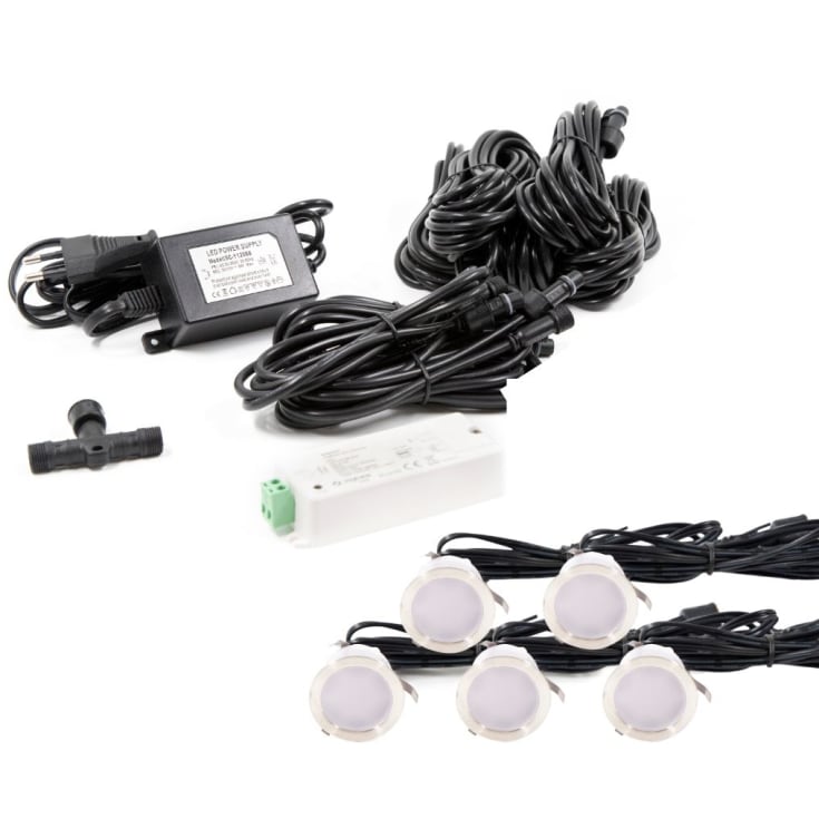 Light By Juhl Cosmos infälld spotlight, Zigbee, rostfritt stål, 5-pack