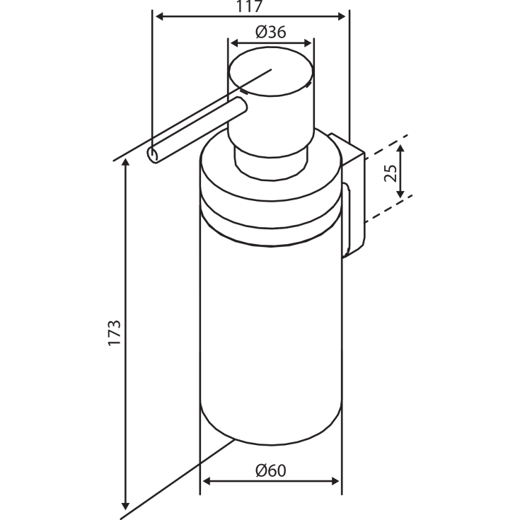 Damixa Zen sæbedispenser, mat sort