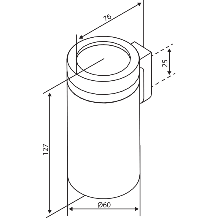 Damixa Zen tandkrus, mat sort