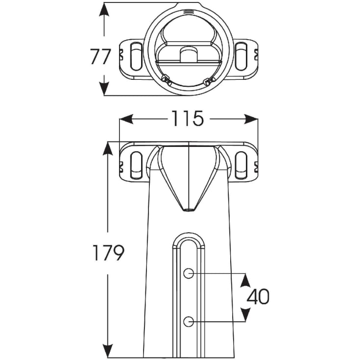 Gabbro Ø60 beslag for vejarmatur