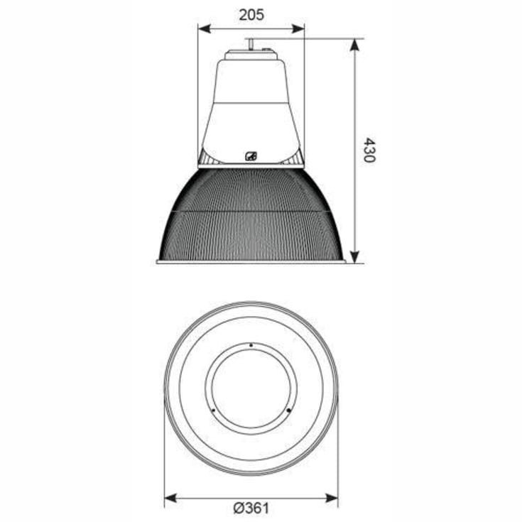 Deco HB2 PC 96W, CRI80, 10400lm, 3000K/4000K, IP20 DALI