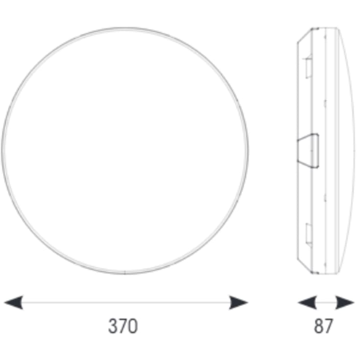 Mercurial IP54 Plafond MWS.DALINød 13W/20W 3K/4K Ø370mm Sø