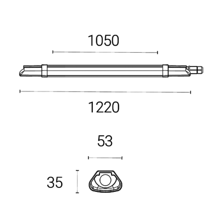 4lite Advantage lysarmatur, 9W, 120 cm