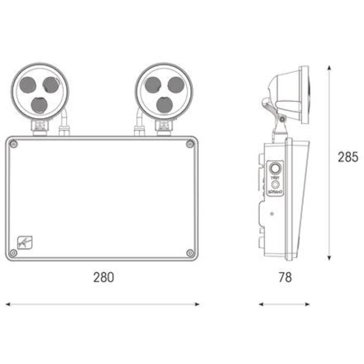Ansell Lighting Raptor nød projektør, hvid