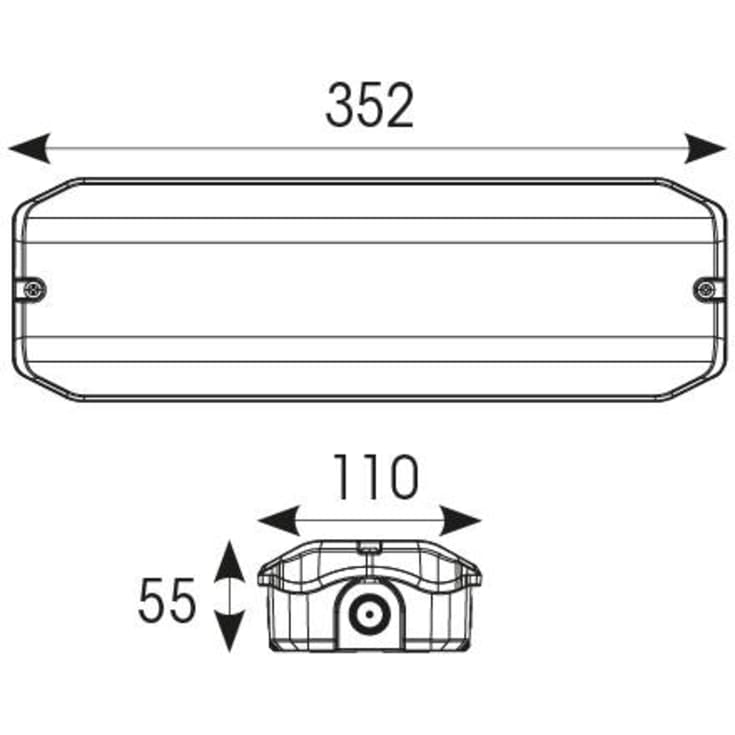 Guardian flugtvejs/panikarmatur 3W IP66 inkl. piktogram