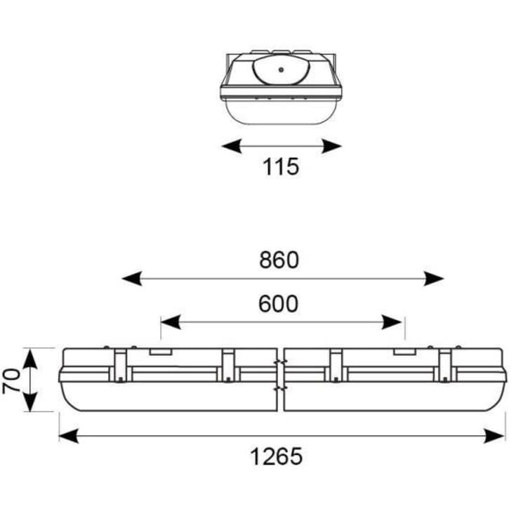 Tornado Pro L:1265 41W/840 4500lm IP65 7år L80 54.000T