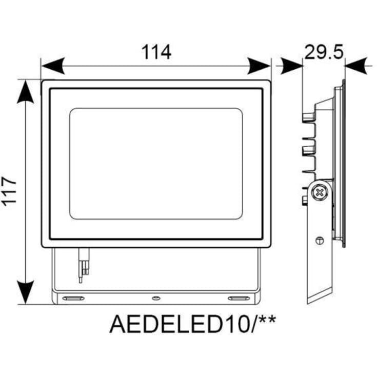 Ansell Lighting Eden strålkastare, 10W, 4000K