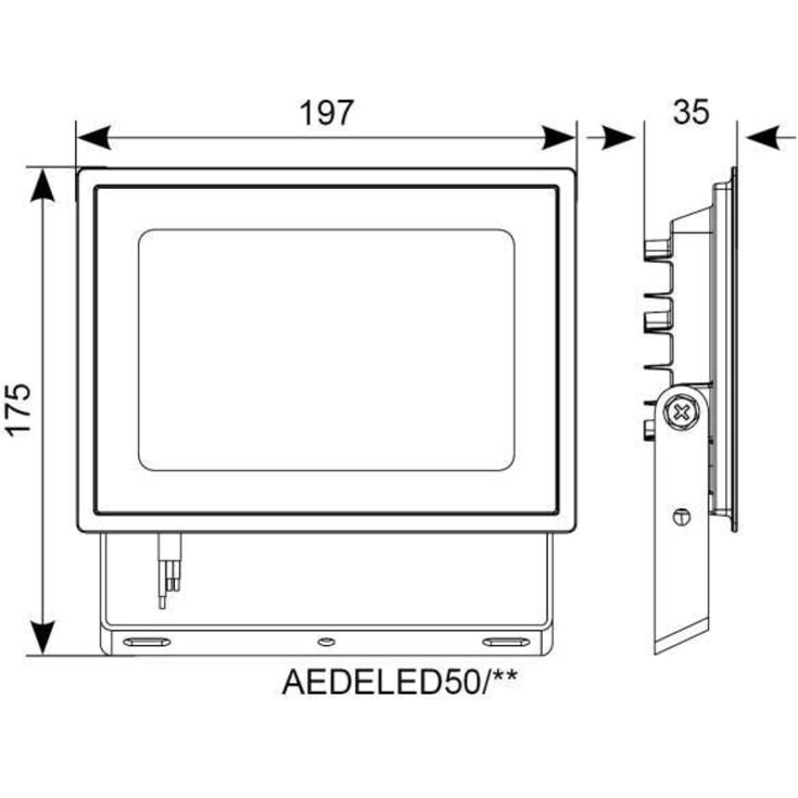 Ansell Lighting Eden projektør, 50W, 3000K