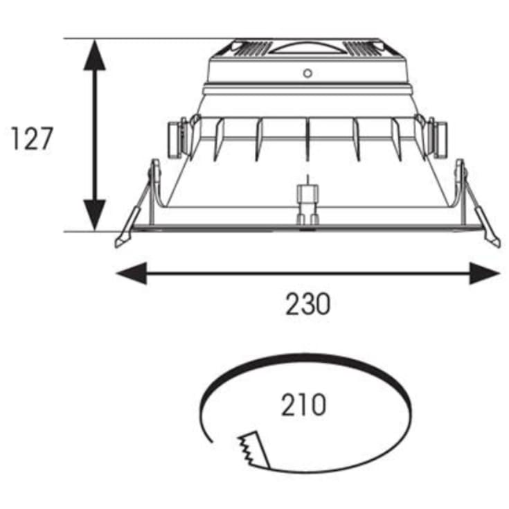 Comfort DL 7W/13W 3K/4K 1000-1800lm CRI80 IP44 L80