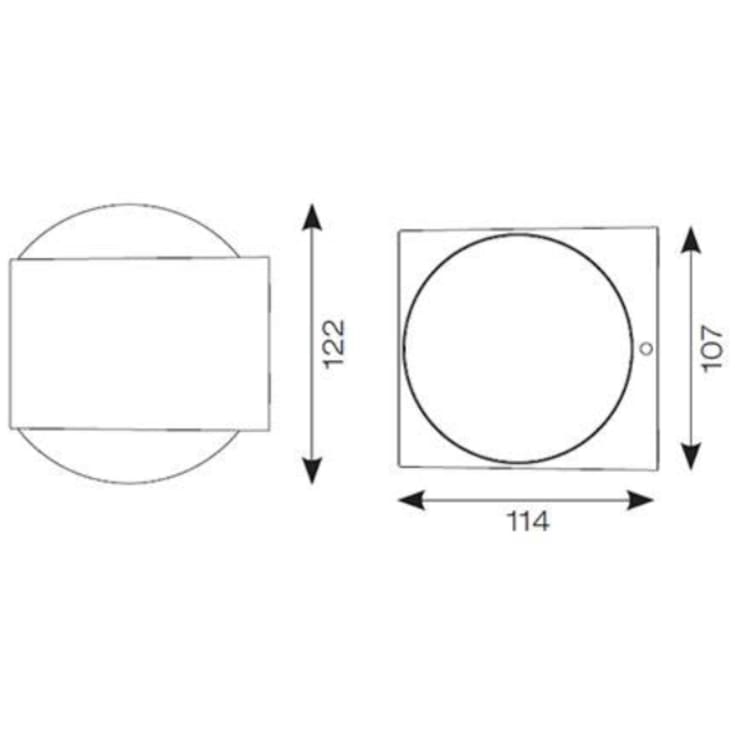 Ansell Lighting Misano Square udendørs væglampe, 3000K, grafitgrå