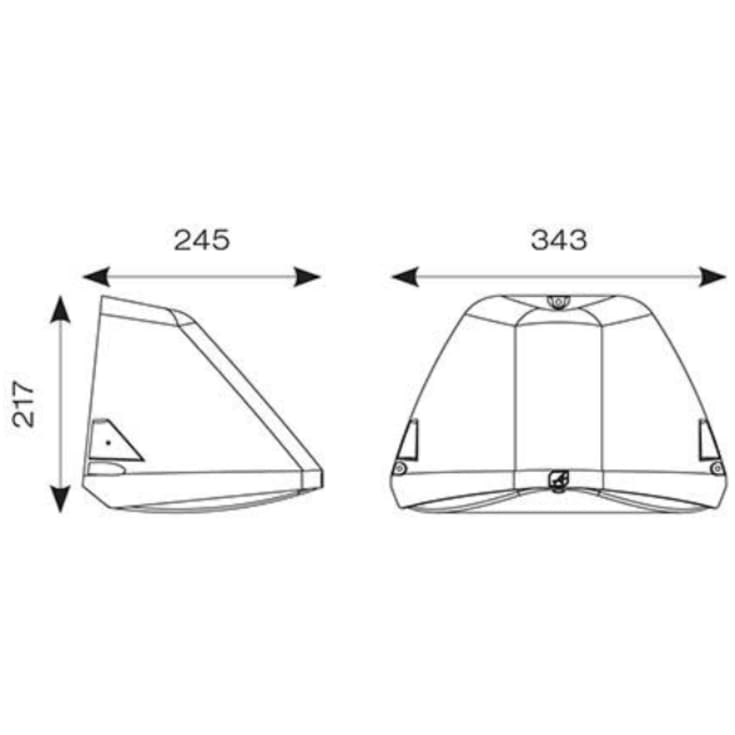 WOLF væg 18/20/30W 3K/4K IP65 IK10 sort asym lysfordeling