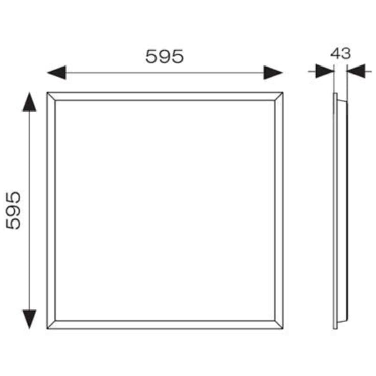 Pace Plus Panel 595x595 12-18W 4K OCTO IP44 med driver