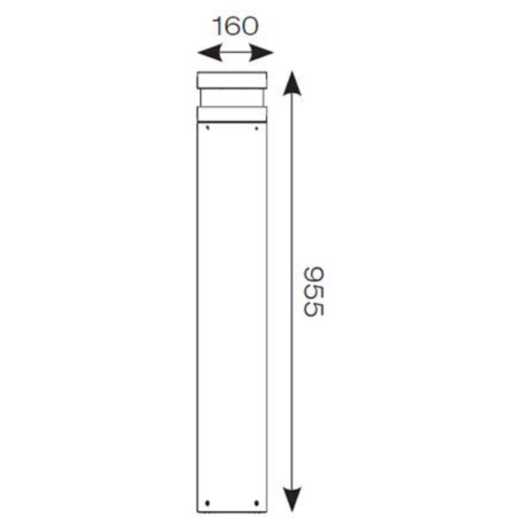 Avio Bollard Half Shield Black