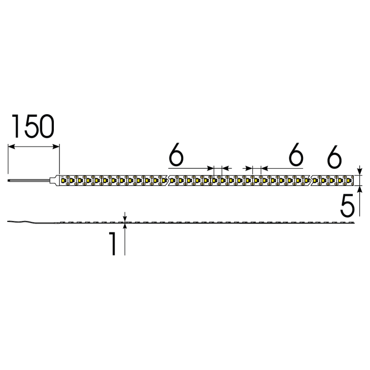 Ansell Lighting K-Cell LED strip utendørs, 4000K, 5 meter
