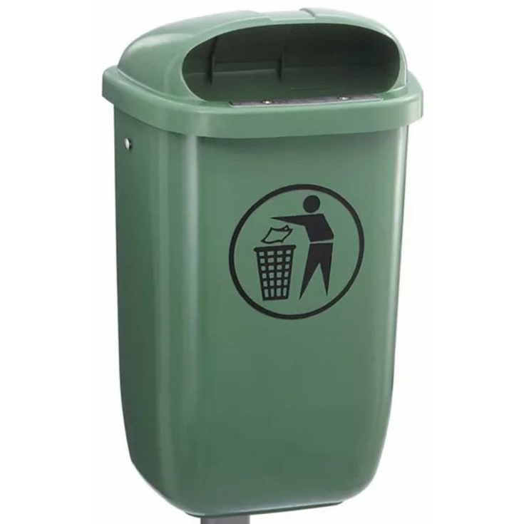 Rita 50 l PE papperskorg, reseda grön RAL 6011