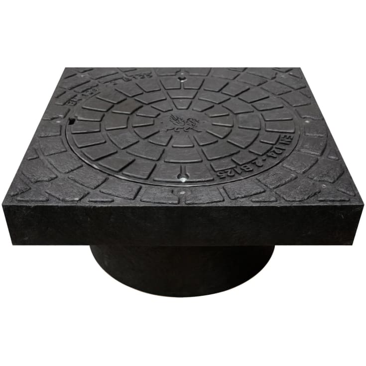 Dutra 315 mm karm/dæksel, firkantet, fast, 12,5 t, PE