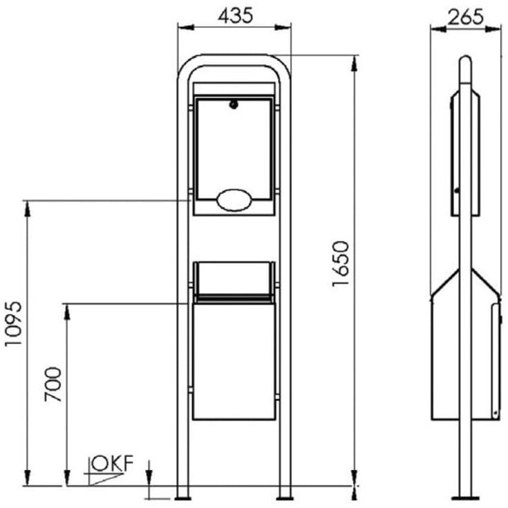 Taika metal-hundecenter, mosgrøn RAL 6005