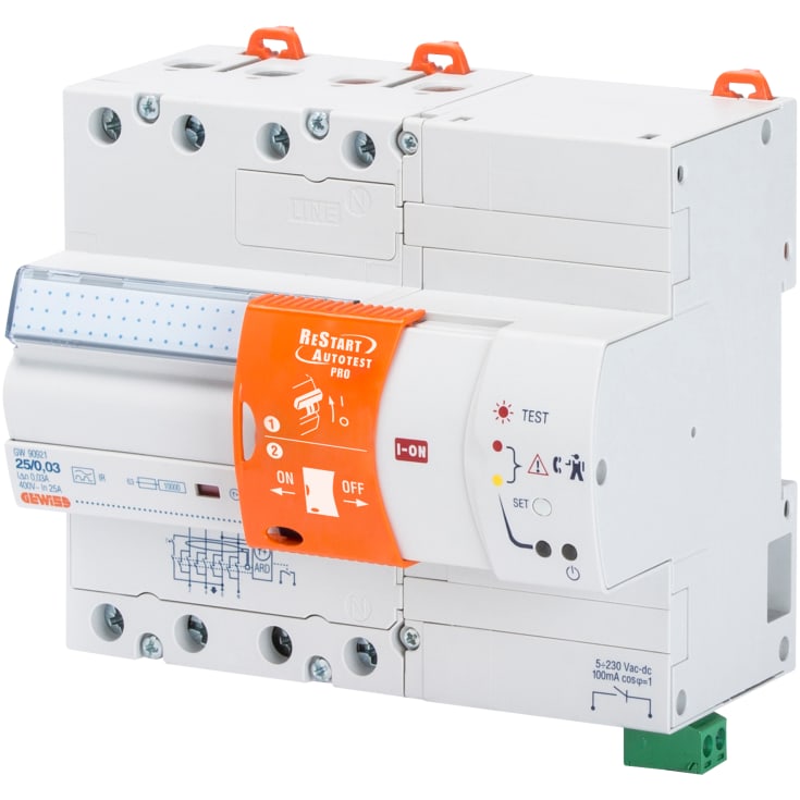 Fejlstrømsafbryder HPFI Autotest Pro 4P 40A 30mA type A (IR) 7M