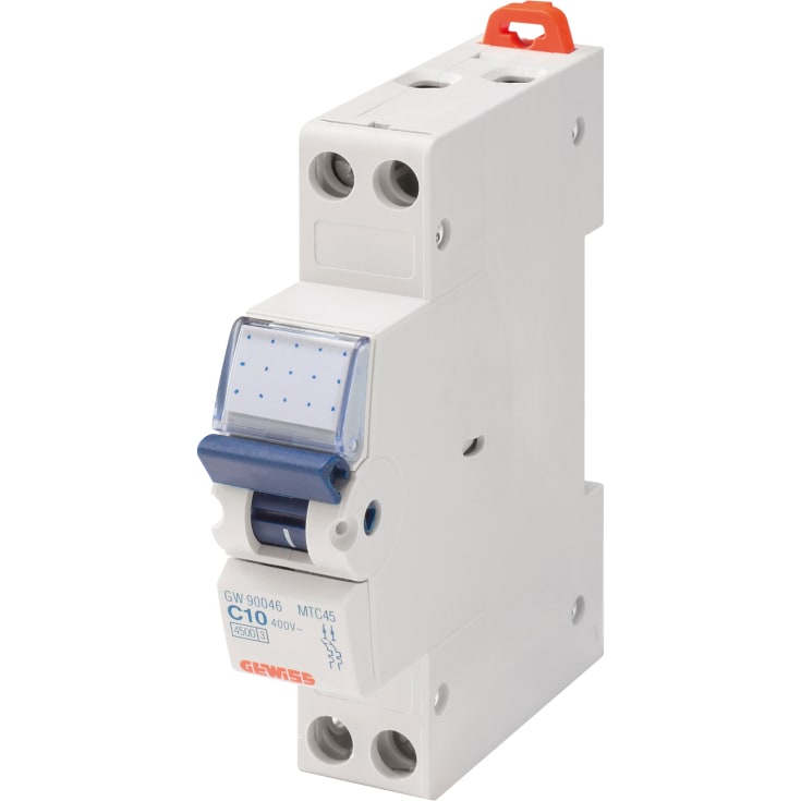 Automatsikring MCB C 10A 2P 4,5kA 1 modul