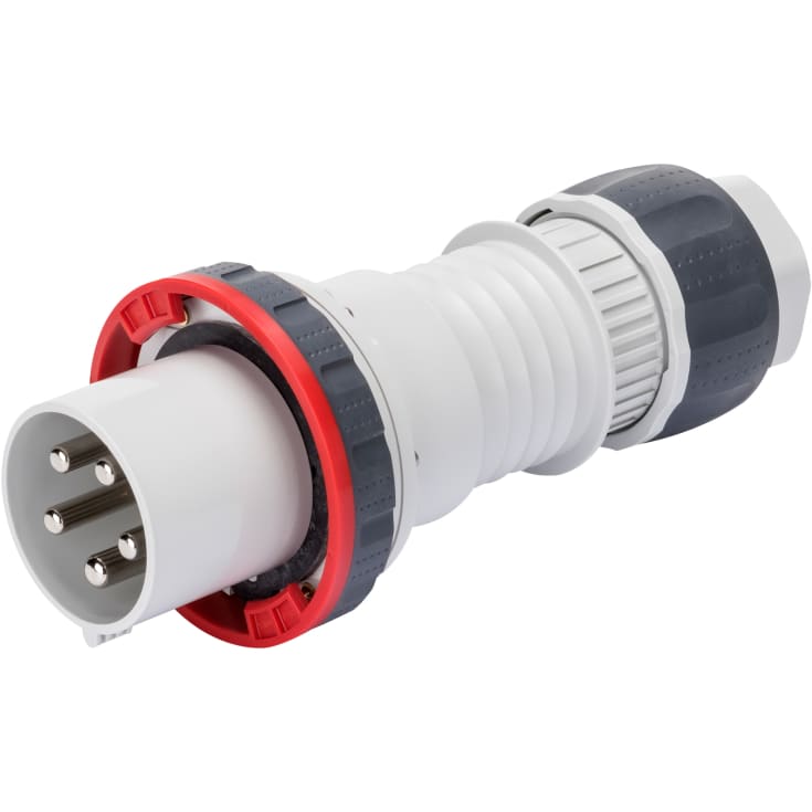 CEE Stikprop HP 4P 125A 400V 6H rød IP67