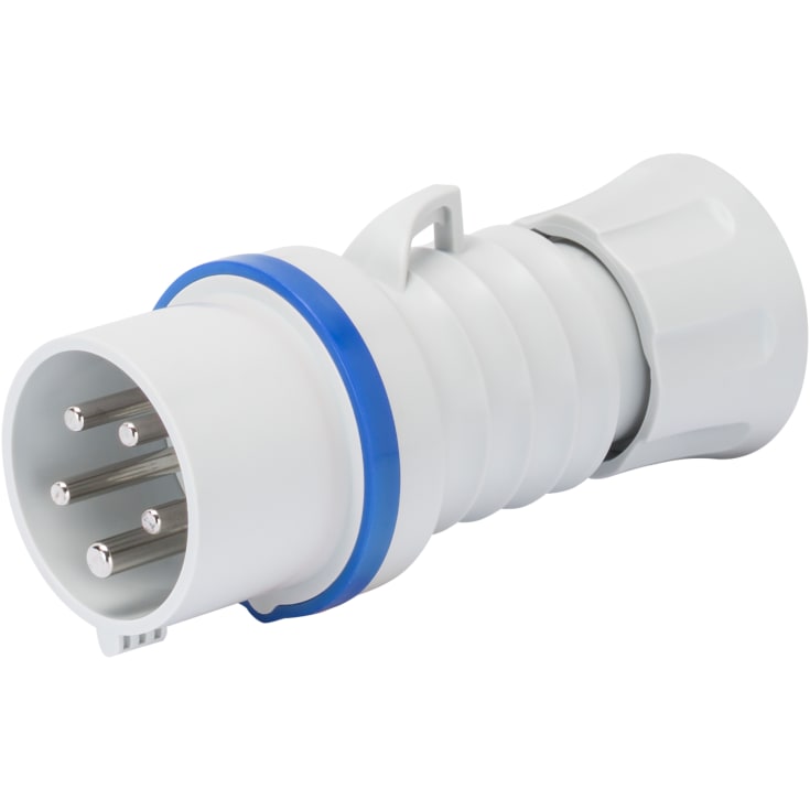 CEE-plugg HP 4P 32A 230V blå 9H IP44