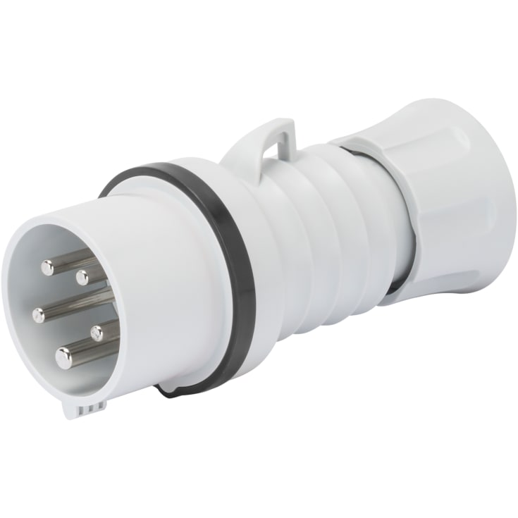 15 stk CEE-plugg HP 5P 16A 400V svart 7H IP44