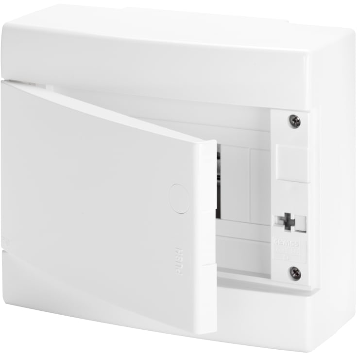 Gruppetavle 1x12 modul hvid med hvid låge, IP40