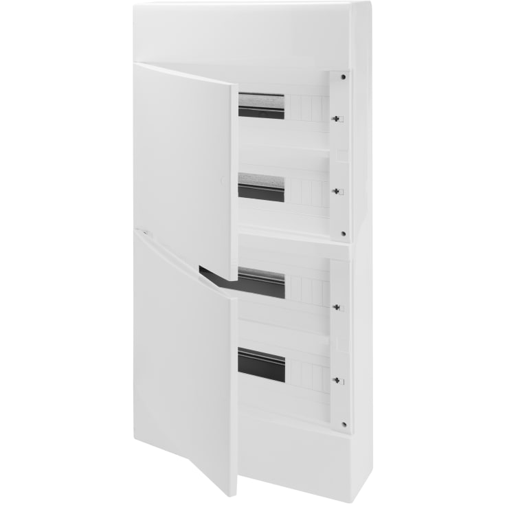 Gruppkort 4x18 modul vit med vit dörr, IP40