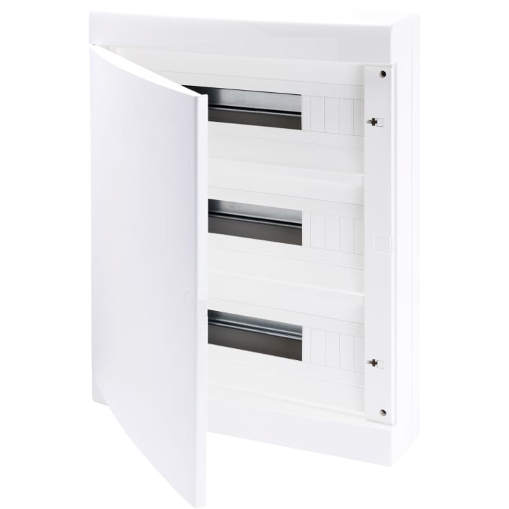 Gruppkort 3x18 modul vit med vit dörr, IP40