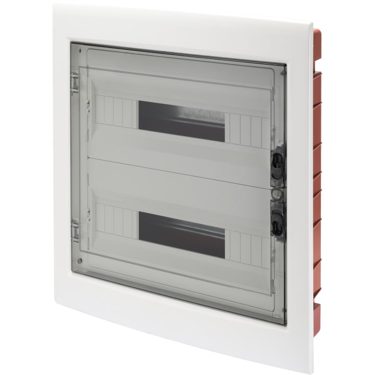 Gruppetavle, planforsænket, røgfarvet dør, 36M (18x2), IP40