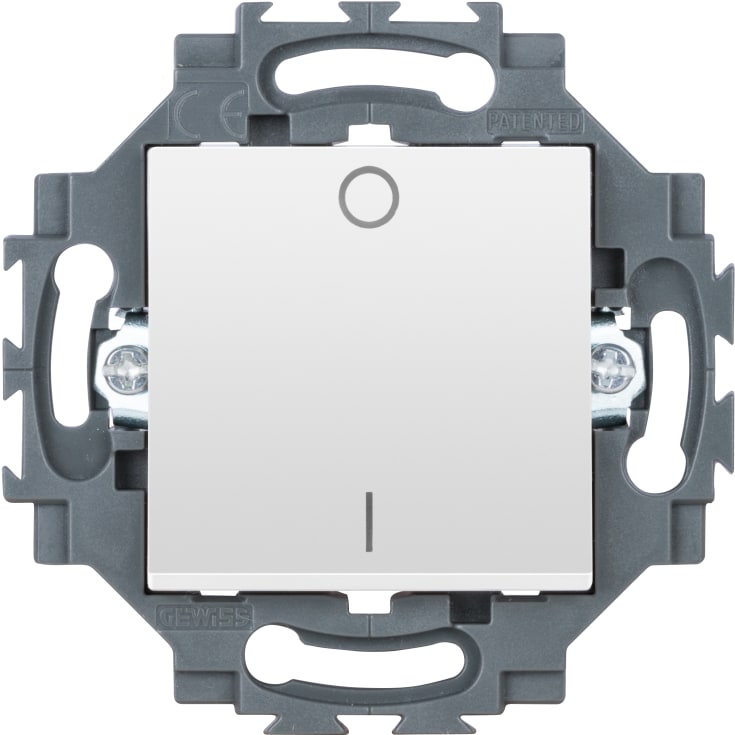 10 stk Dahlia Afbryder 2P, 10AX, hvid
