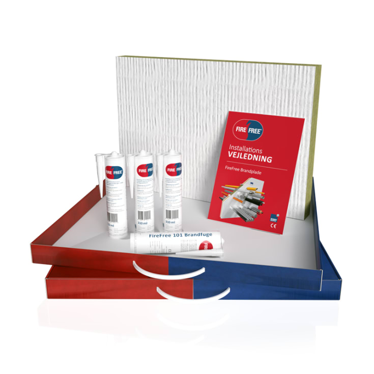 FireFree 501 Brandskyddslåda 1-sidig 500x600x50 mm Vit