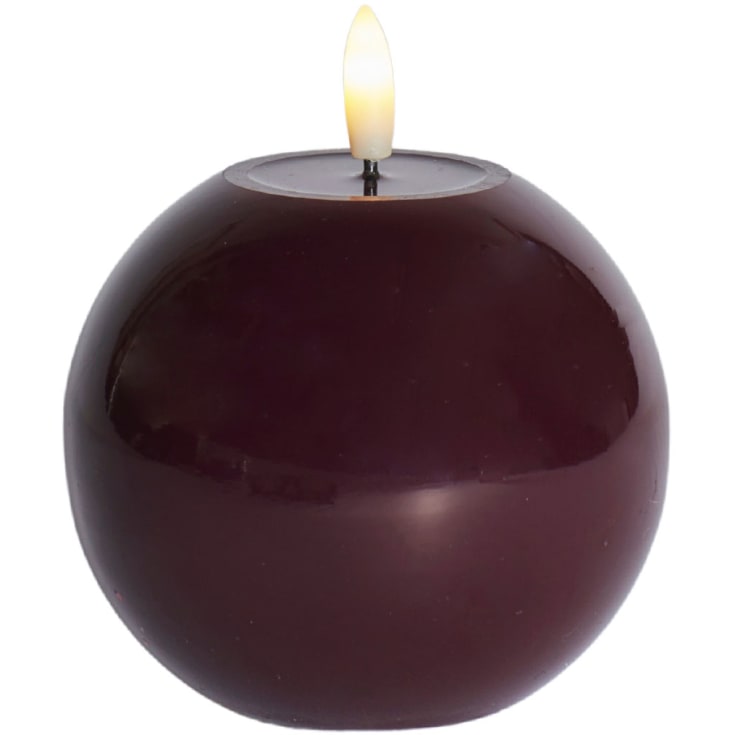 Sirius Sille rundt LED kubbelys, batteri, bordeaux