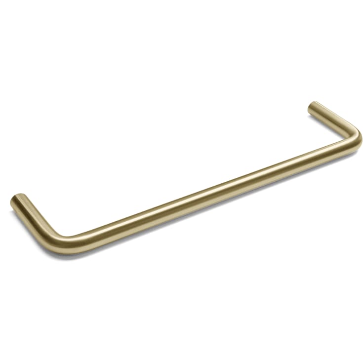 D Line håndklædestang, 30 cm, børstet messing