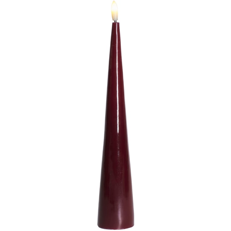Sirius Sille kegle LED bloklys, batteri, bordeaux, H26 cm