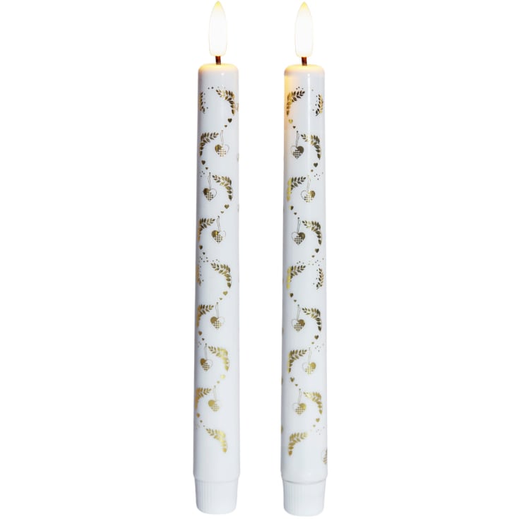 Sirius Sille LED kronljus, batteri, vit/guld, 2-pack