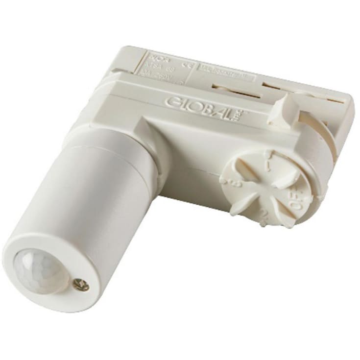 Casambi PIR-sensor med dagsljus, global skena, 100° 5m, vit
