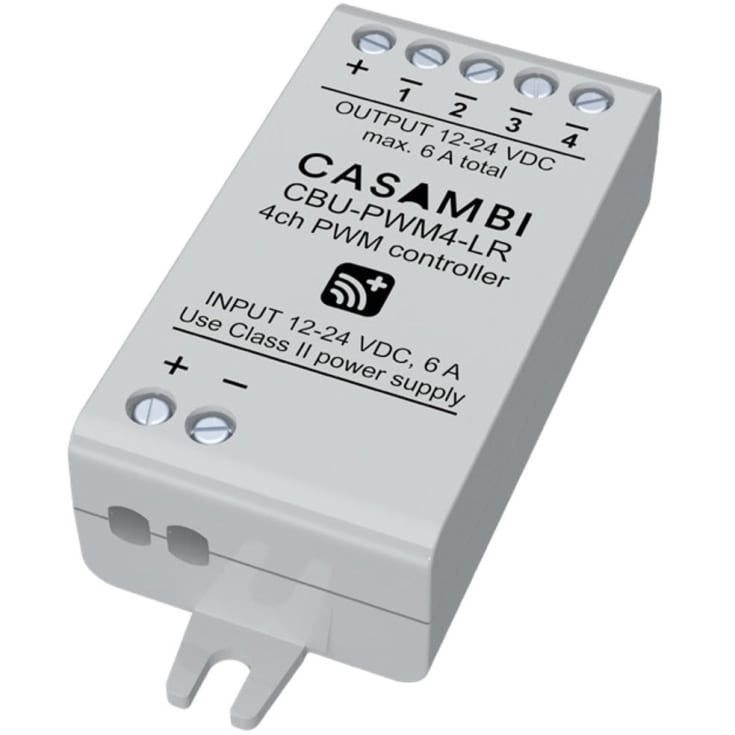 Casambi PWM4 dimmer LR (lang rekkevidde) med 4 kanaler