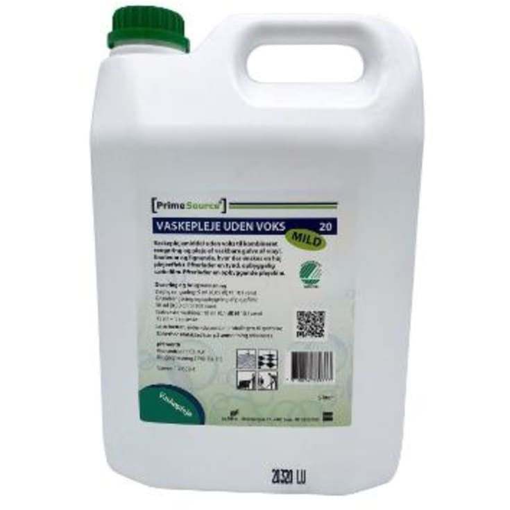 PrimeSource vaskepleje Mild 20, u/farve, parfume, voks, 5 l