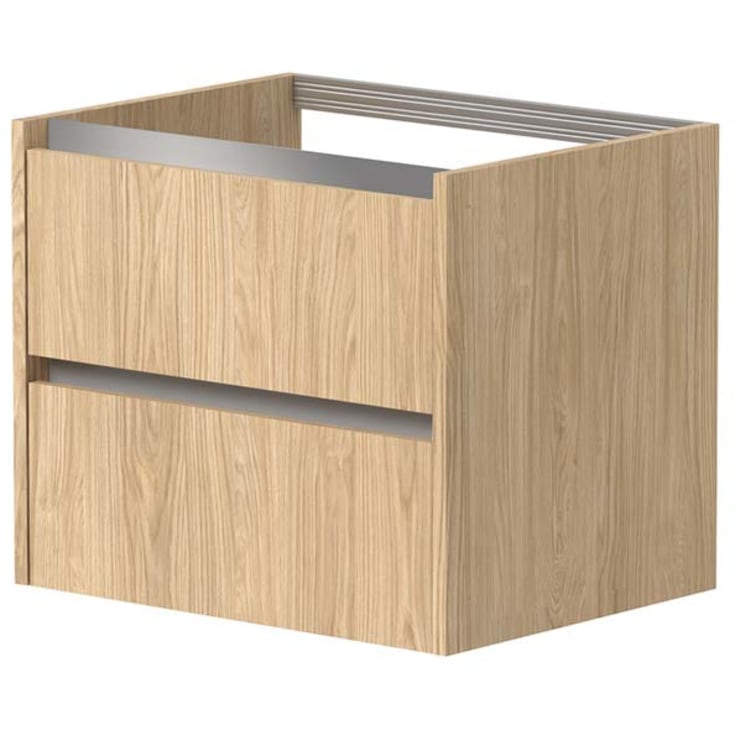 Korsbakken Eris underskap, med 2 skuffer, soft-close, 61x45,5 cm, lys eik