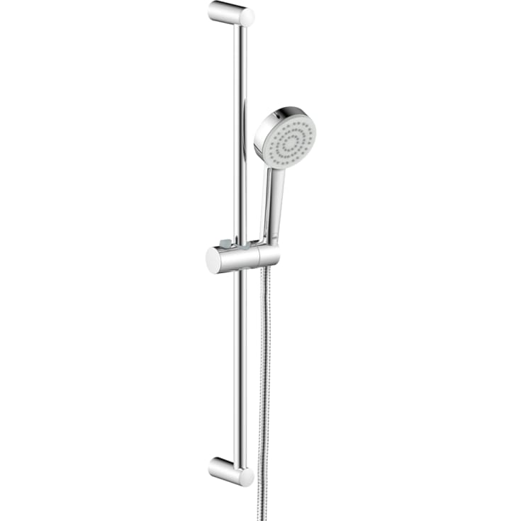Oras Linea duschset med duschstång, slang och handdusch, Ø19 mm, krom