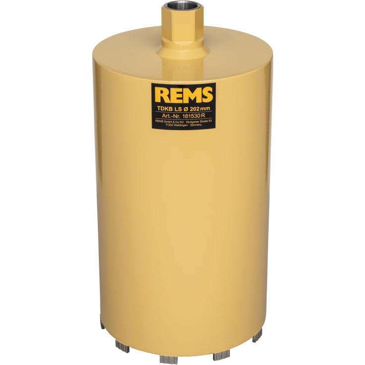 REMS tørdiamantkernebor lasersvejsede, Ø202 x 320 x UNC 5/4"